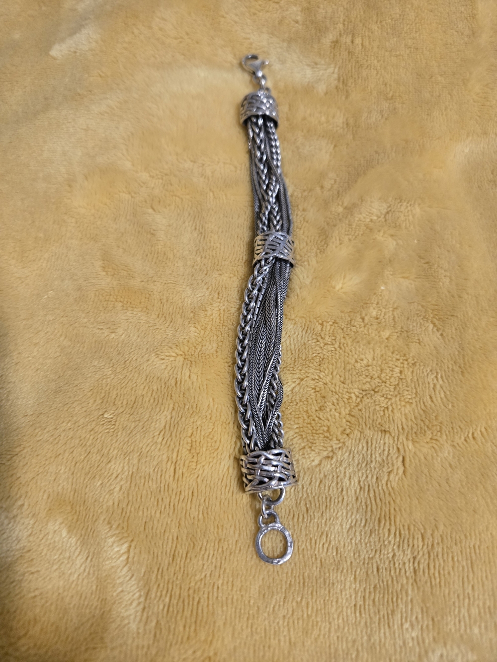 Silpada Silver Multi-Strand Braided Chain Bracelet